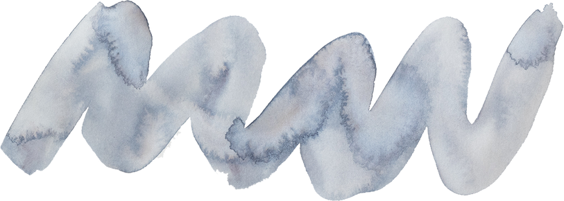 Hand-Painted Elegant Muted Wave Watercolor Swashes